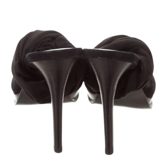 DIANE FURSTENBERG DESIGNER BLACK WRAP ANKLE HIGH HEEL SANDALS 8.M - Picture 1 of 8